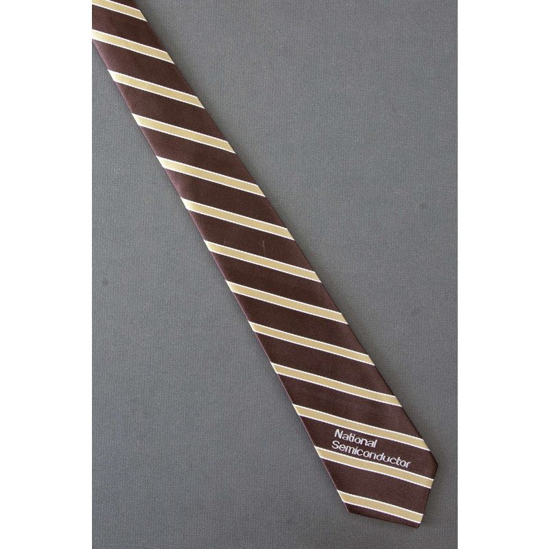 National Semiconductor - - Brown Striped Necktie 