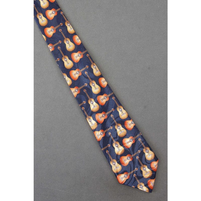 Brown & Tan Color Acoustic Guitars Necktie