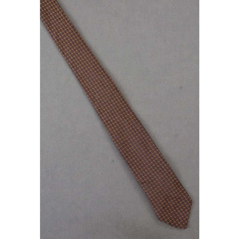Brown & Black Grid Work - 50's Skinny Necktie