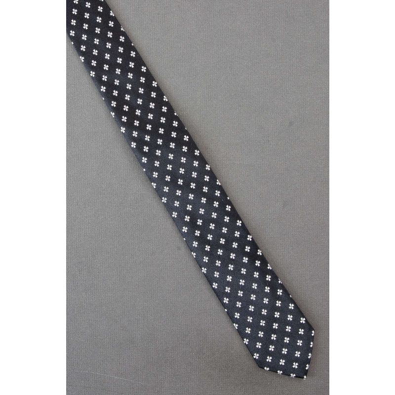 Four Hearts Create a Design - Skinny Black Tie