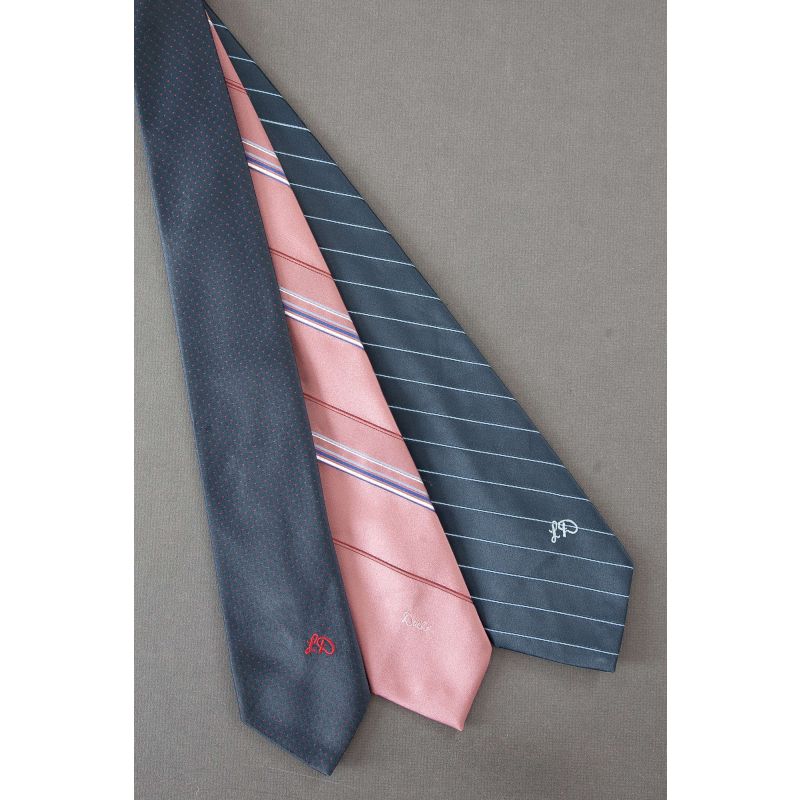 3 for $25 - 70's 80's Lilly Dache Logo Neckties