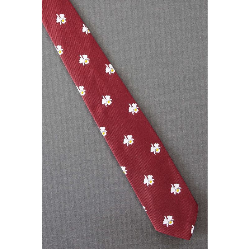 Oxford Orchids - 1980's Skinny Red Necktie