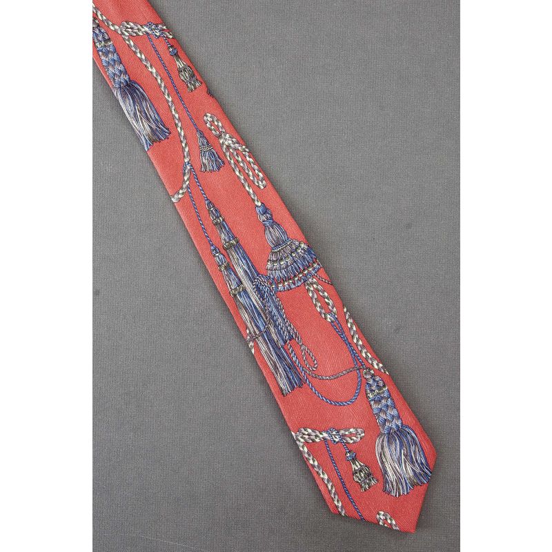 Tassels Big & Small - Pink Silk Necktie