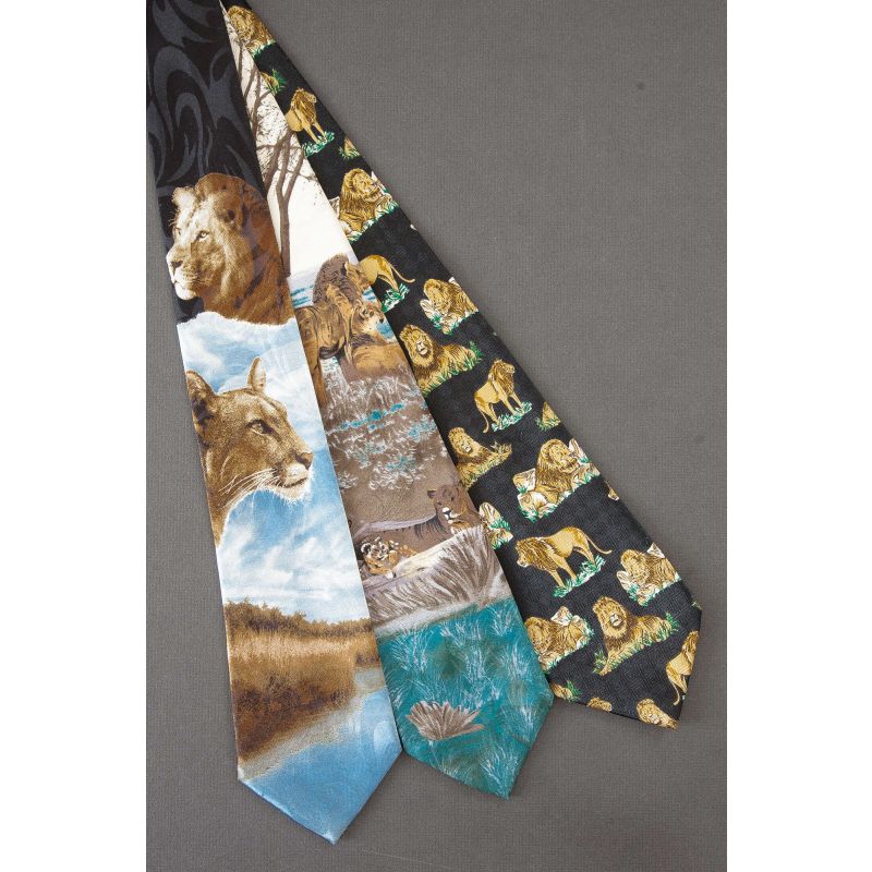 3 For $25 - Lioness & Lion & Cubs Neckties