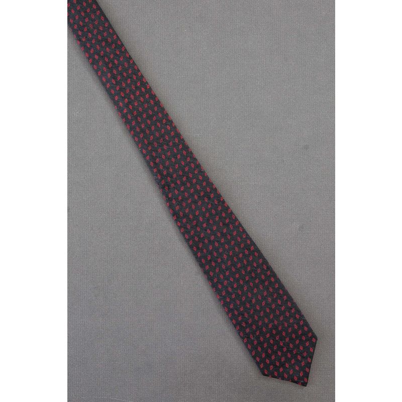 Whimsical Diamonds - 1950's Skinny Black Tie