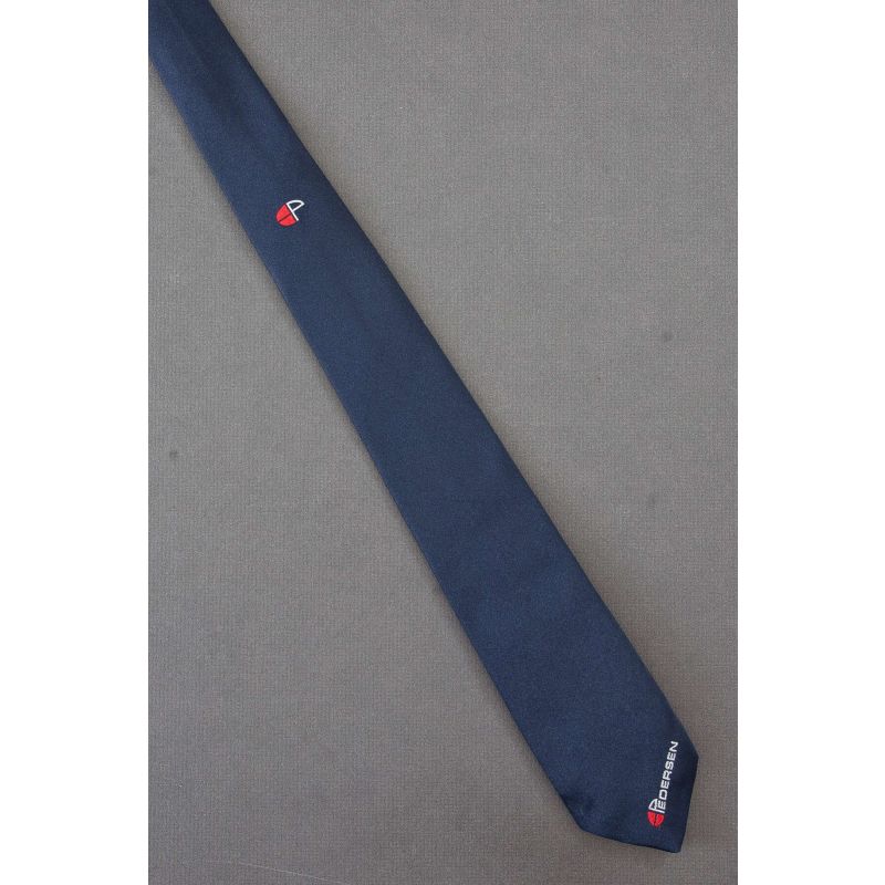 Pedersen Company Logo - 1980's Skinny Navy Tie