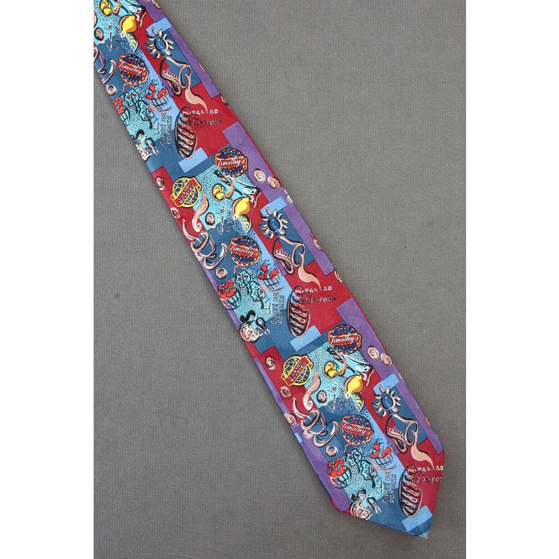 Coffee Cups, & Biscotti - Men's Colorful Necktie
