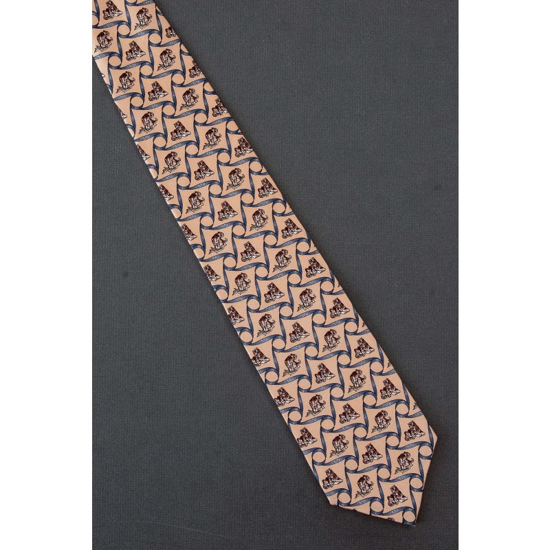 Tiger Sitting & Standing - Bert Pulitzer Silk Necktie