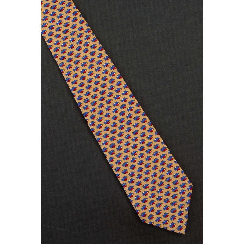 School of Fish - Yellow Silk Ralph Lauren Tie
