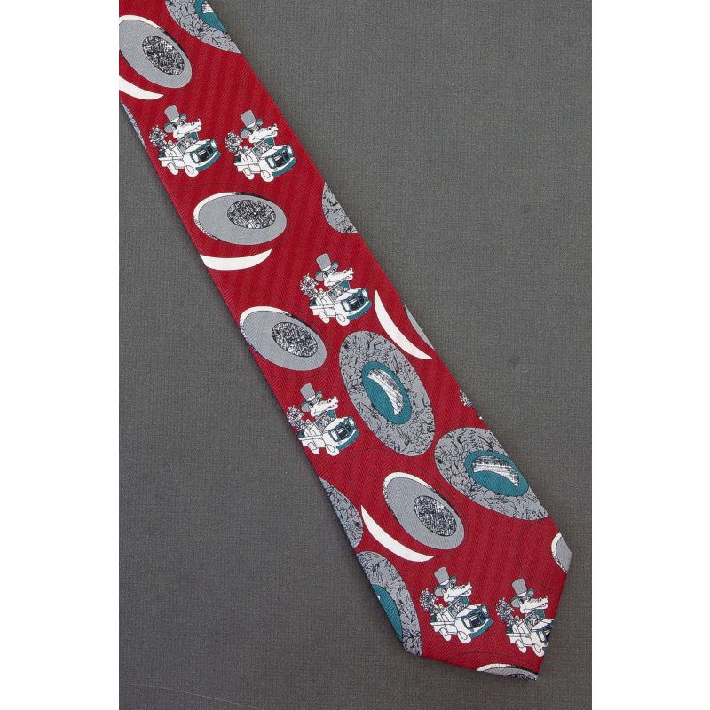 Alligator Wearing Top Hat Drives Car Necktie
