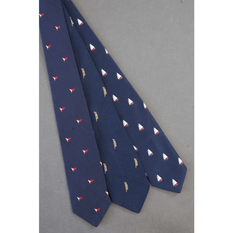3 For $25 - Nautical Flags & Boats - Navy Neckties