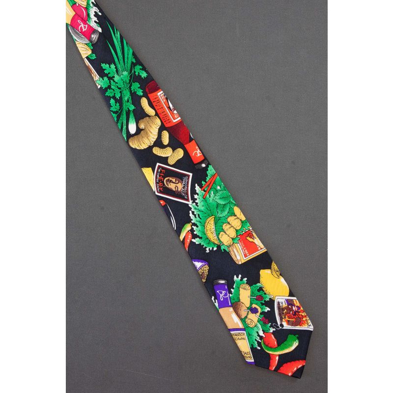 Thai Meal With Veggies & Sauces - Silk Necktie