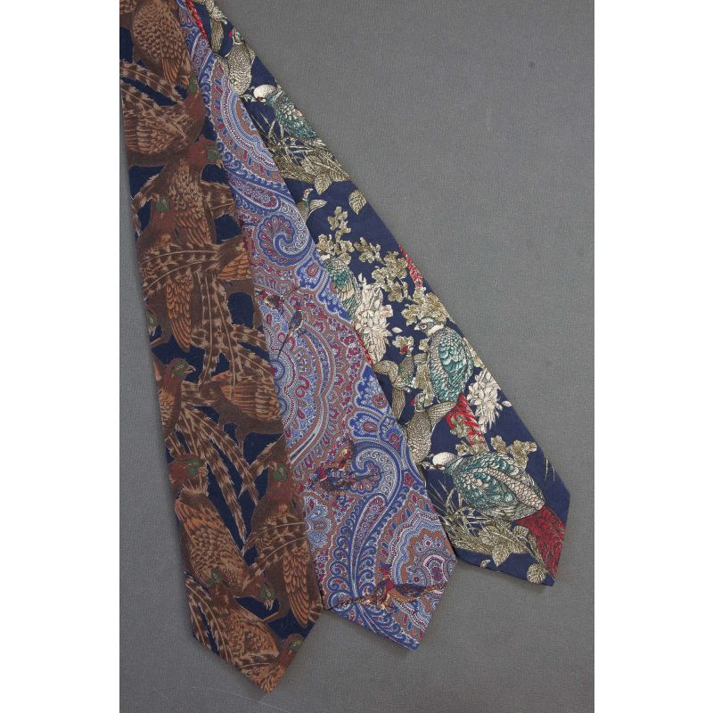 3 For $25 - Navy  Blue Duck Themed Neckties