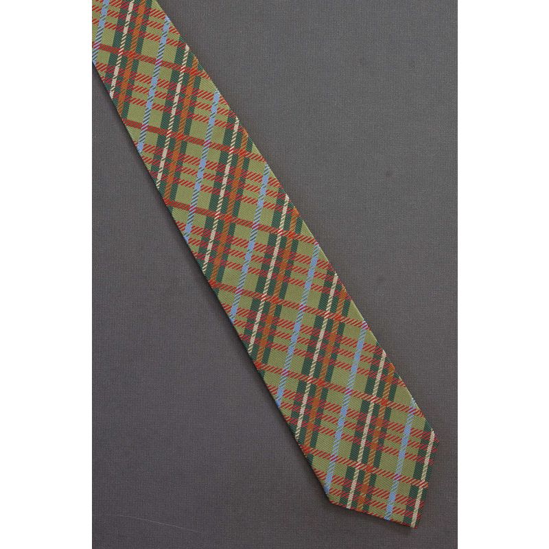Shades of Green Plaid - Men's Silk Necktie