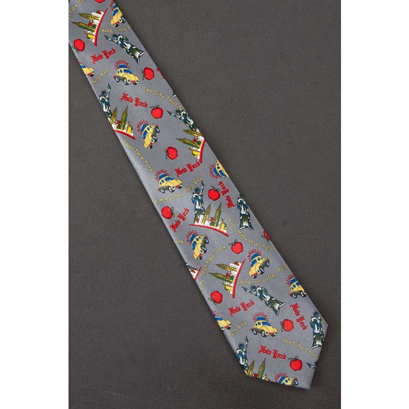 New York City Icons - Men's Gray Necktie
