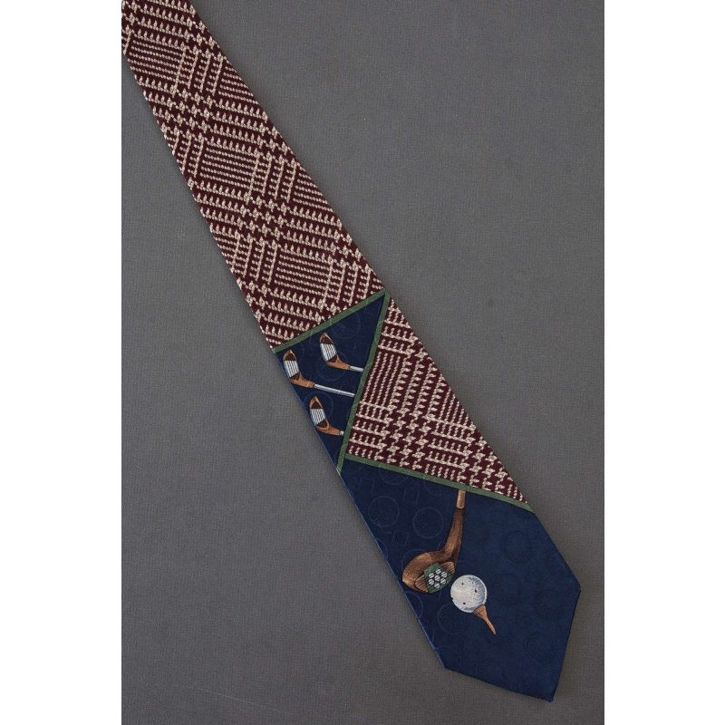 About To Tee Off - Oscar de la Renta Gold Necktie