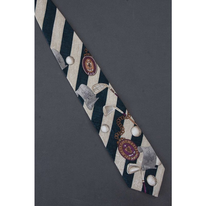Golf Accessories - Brand New Green Striped Tie