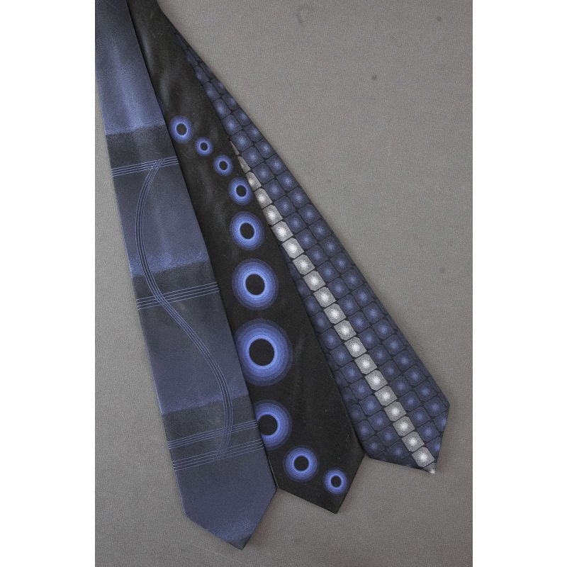 3 For $25 - Sweeping Navy & Black Neckties