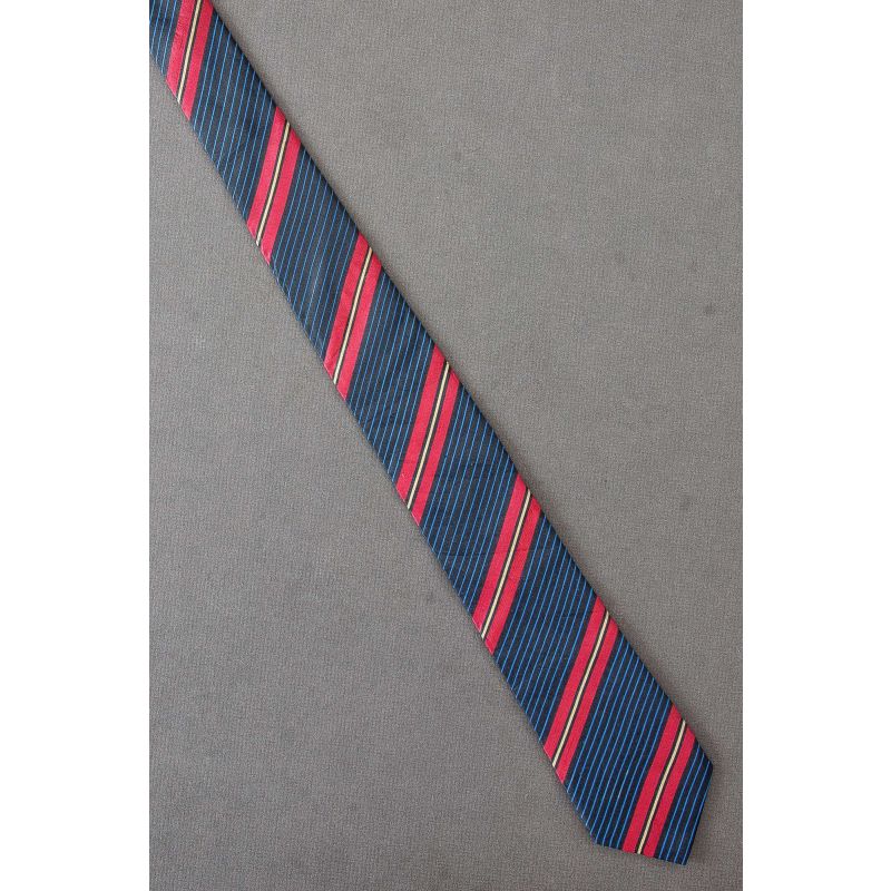 Primary Color Striped - 1980's Skinny Necktie