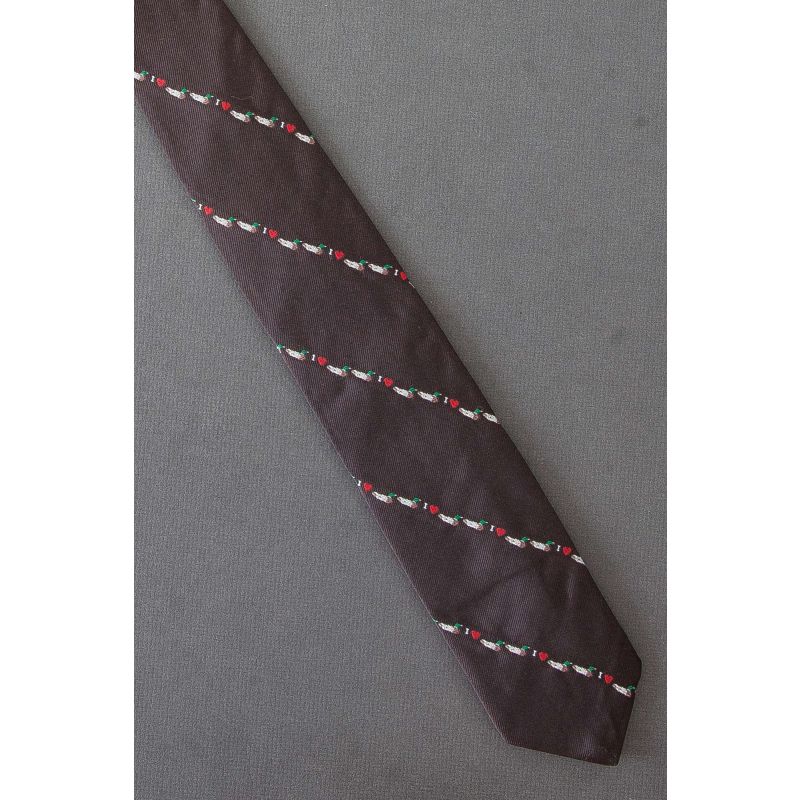 I Love Ducks Repeat - Skinny Brown Necktie