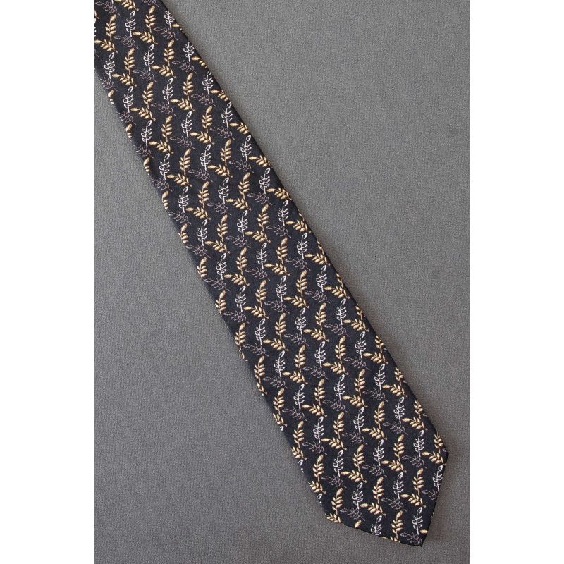 Brown Branches - Black Silk Eddie Bauer Necktie