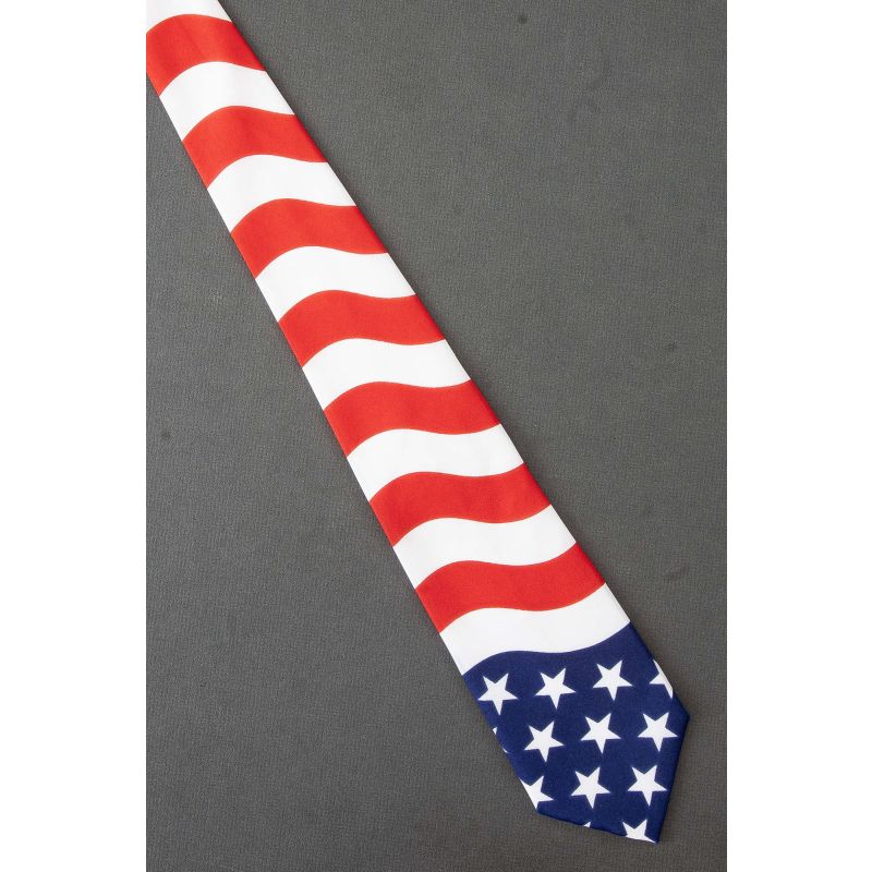 Waving Stars & Stripes of the US Flag - Necktie