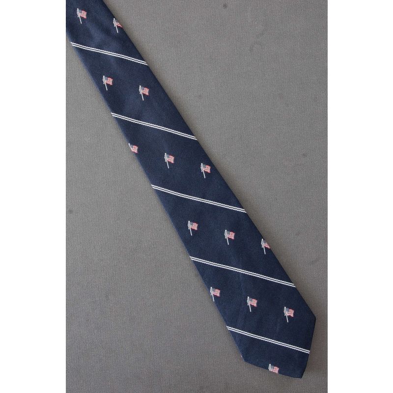 American Flag - Navy & White Striped Necktie