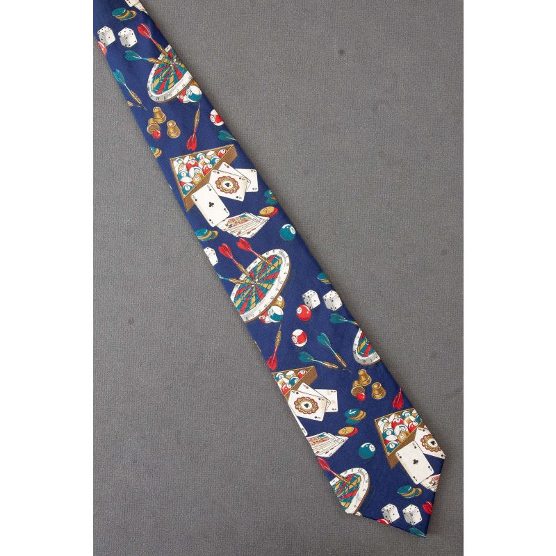 Billiards, Darts & Poker Hands - Games Necktie