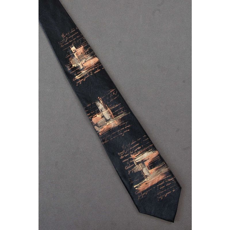 Design Over Words - Hand Painted Necktie