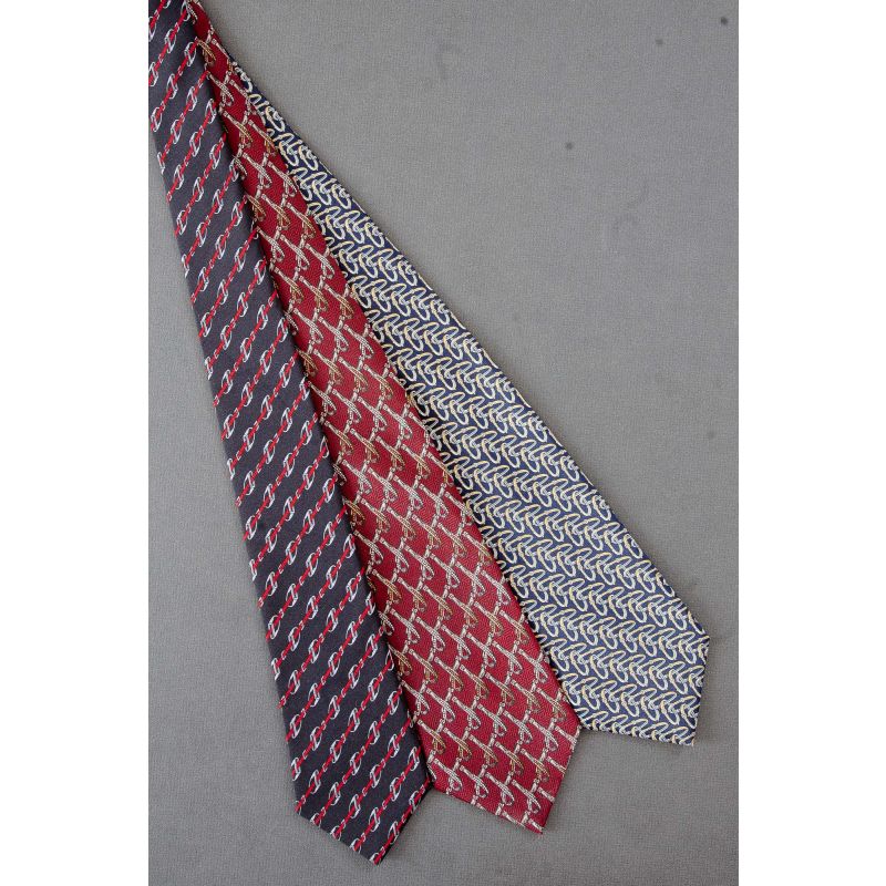3 For $25 - Black, Red & Navy Belt Themed Ties