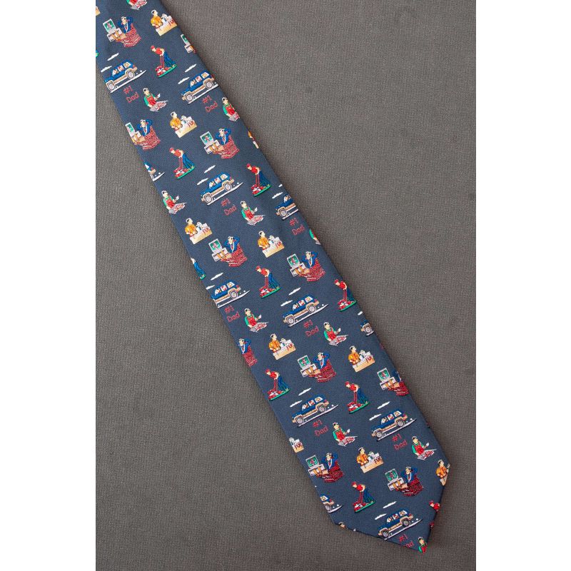 Number 1 Dad At All He Does! Father's Day Tie