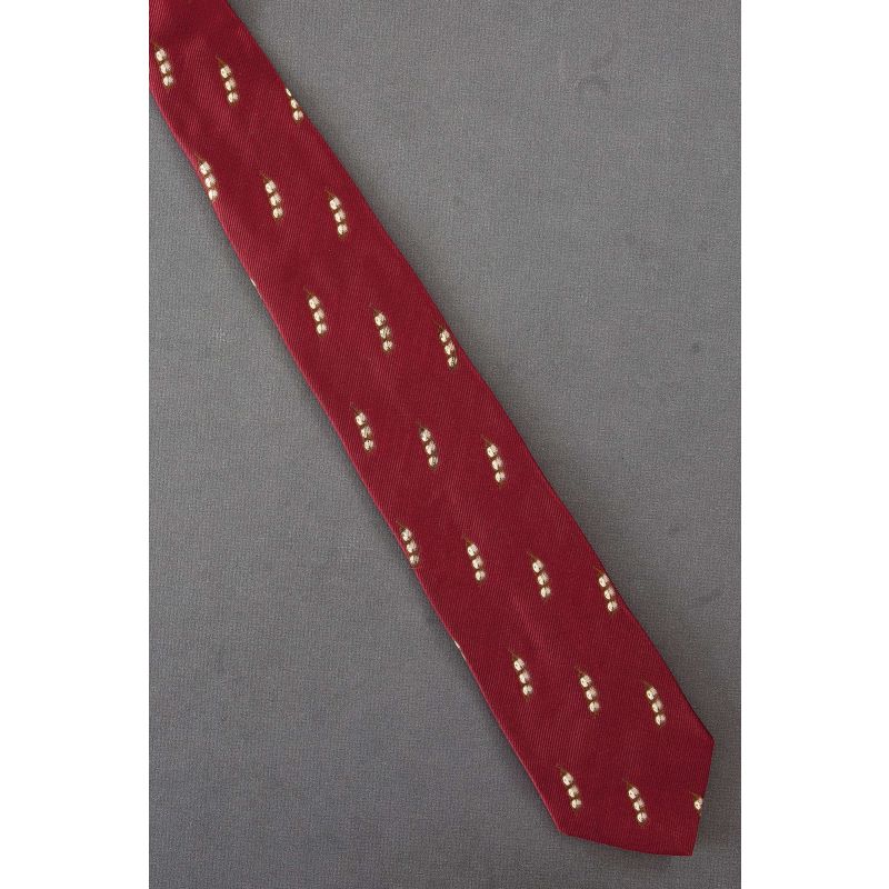 Black Eyed Peas in Pod - 1970's Red Vintage Tie