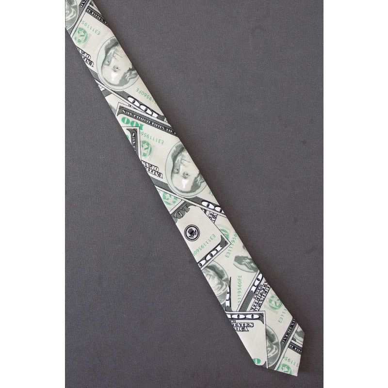 One Hundred Dollar Bills - Skinny Money Necktie