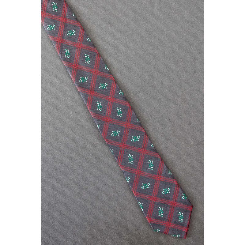Two Green Candy Canes - Brand New Check Tie