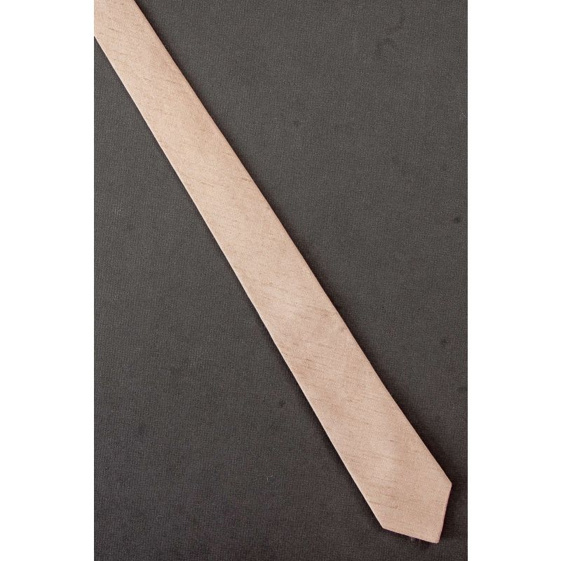 Solid Beige Color - 1980's Narrow Necktie
