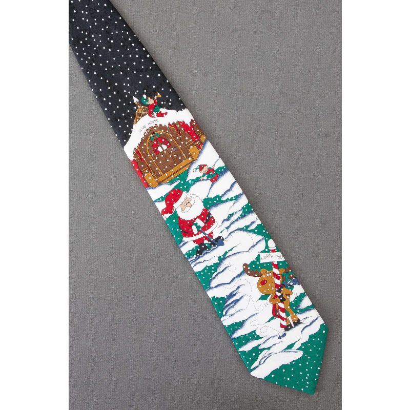 Santa & Reindeer at North Pole Golfing Tie