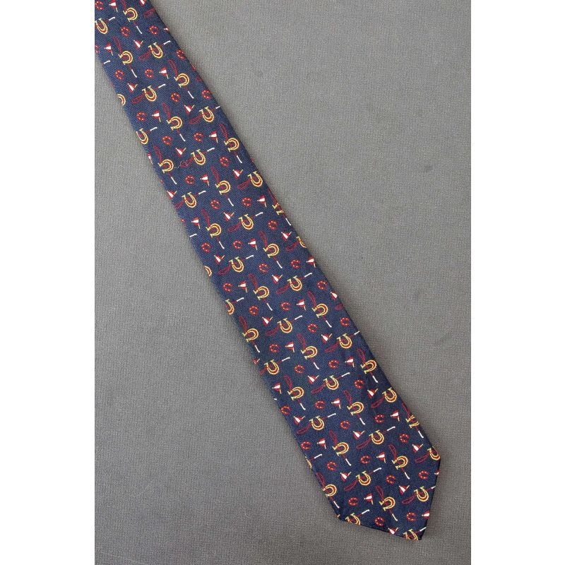 Racing Crop, Horseshoe & Jockey Cap - Necktie