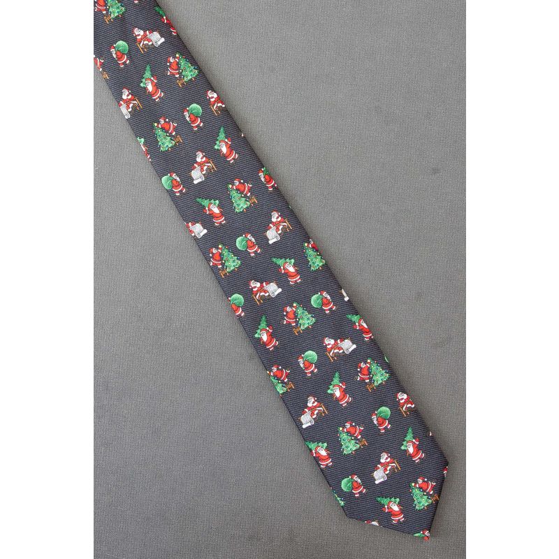 A Very Busy Santa Claus - Black Christmas Tie