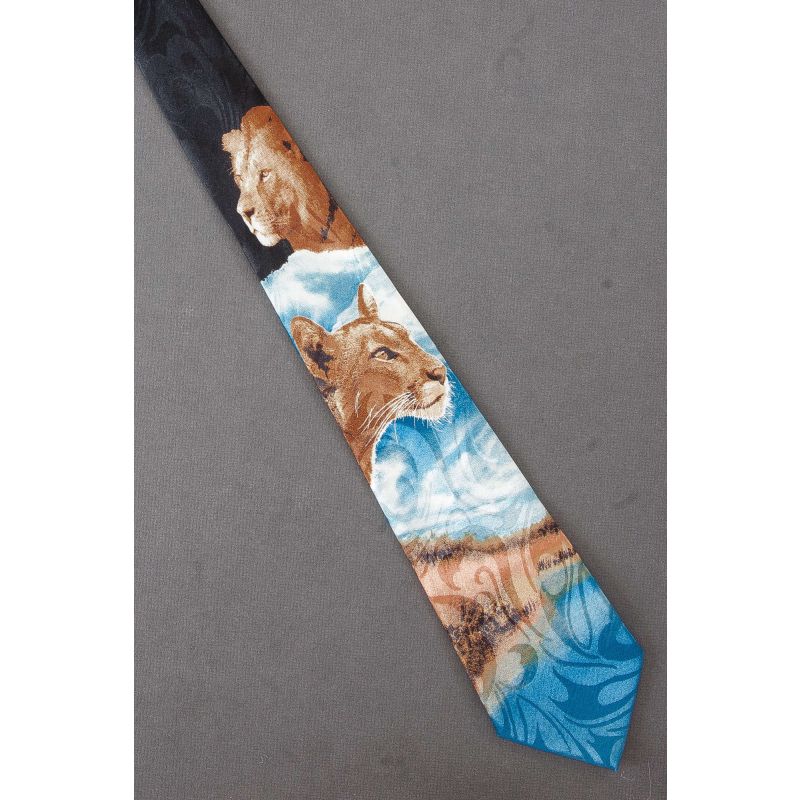 Lion & Lioness Cats - Men's Wildcat Necktie