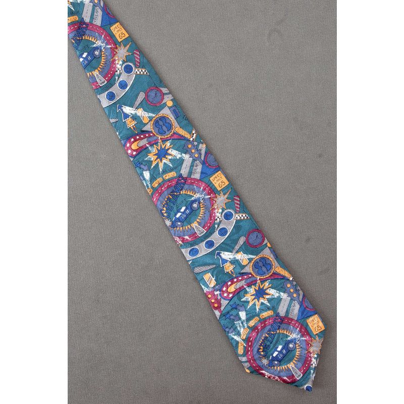 Car Shifting Into Getaway Gear - Fun Silk Necktie