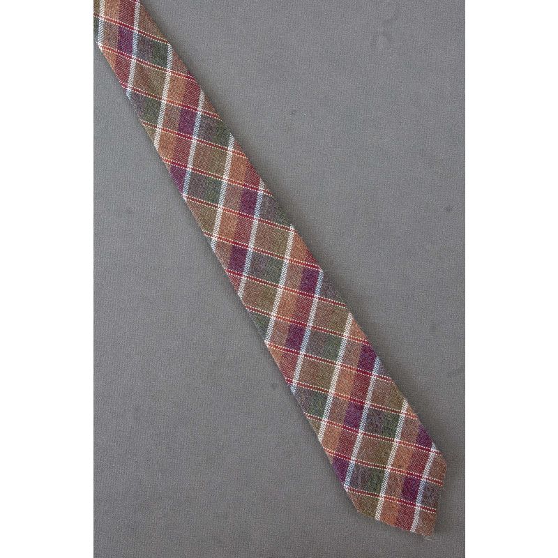 Plaid & Check - Slim 1980's Acrylic Necktie