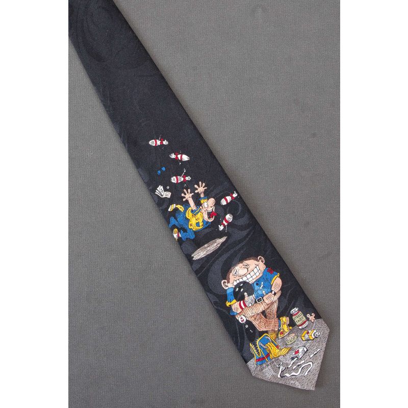 Gary Patterson Funny Bowling Cartoon Necktie