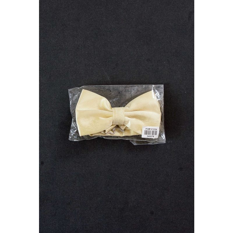 Solid Pastel Yellow - Pre-Tied Adjustable Bow Tie