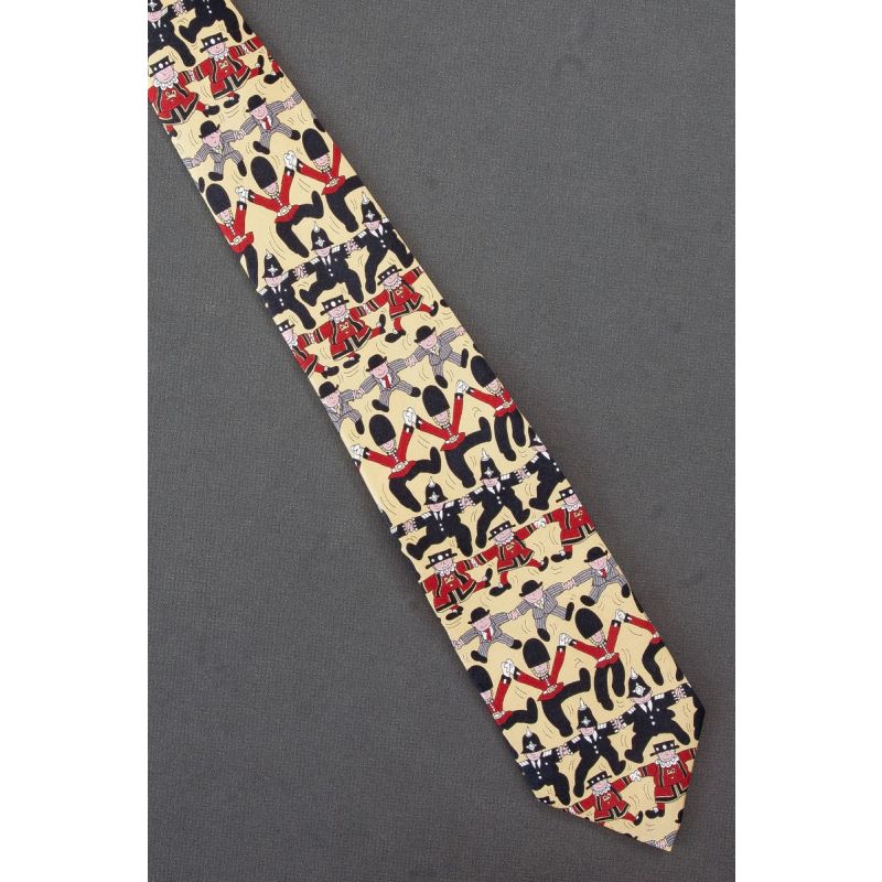 British Man & Bobby  - Ian Heath Art Necktie