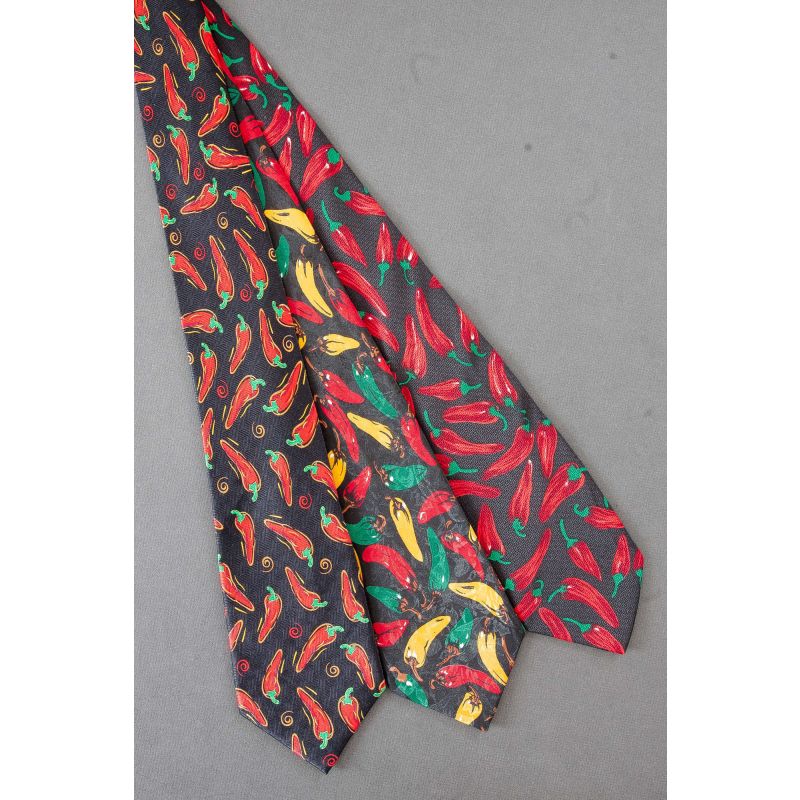 3 For $25 - Red, Green & Yellow Pepper Neckties