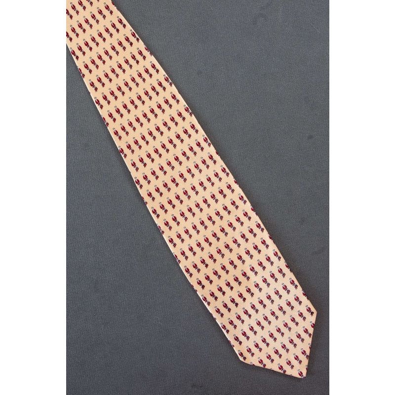 Military Drummer Repeat-  Men's Gold Silk Necktie