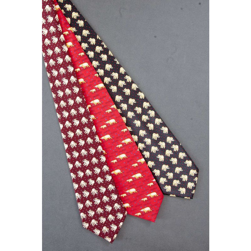 3 For $25 - Elephants Amid Polka Dots Ties