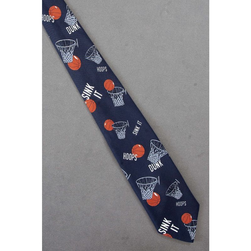 Basketball Terminology - Dunk & Hoops Necktie