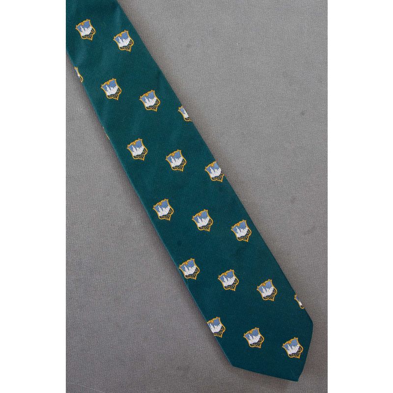 Crest Depicts a Town - 1970's Green Necktie