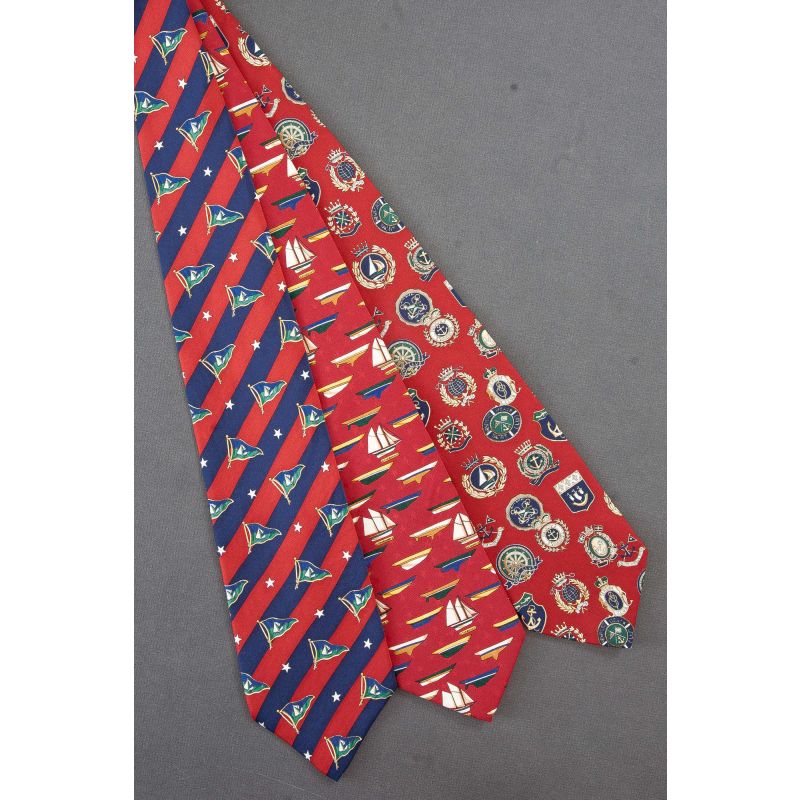 3 For $25 - Sailboats, Flags & Crests Neckties